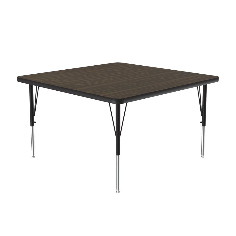 Deluxe High-Pressure Top Activity Tables 42x42", SQUARE, WALNUT, BLACK/CHROME. Picture 8