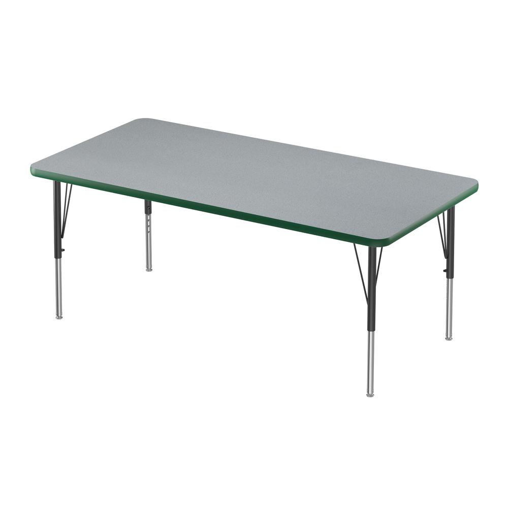 Deluxe High-Pressure Top Activity Tables, 30x60 RECTANGULAR, GRAY GRANITE BLACK/CHROME. Picture 2