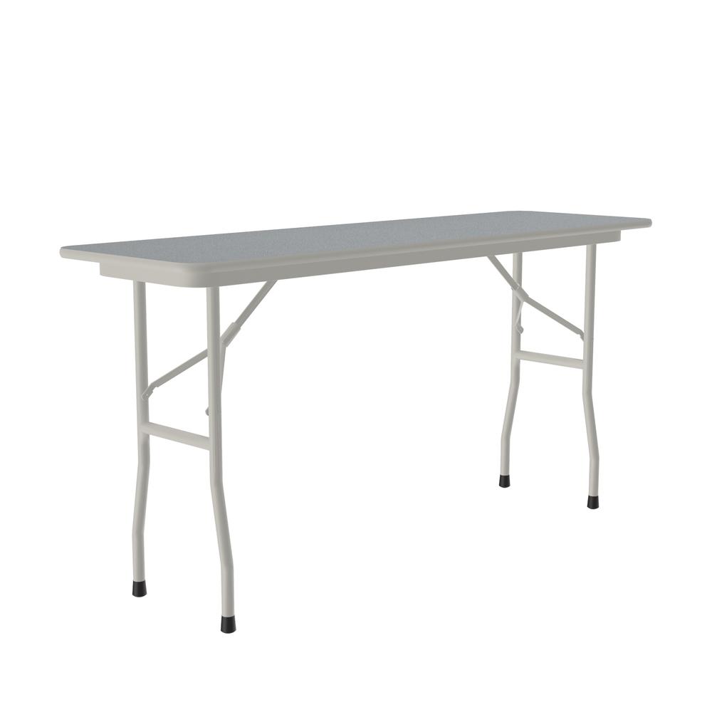 Thermal Fused Laminate Top Folding Table, 18x60", RECTANGULAR, GRAY GRANITE, GRAY. Picture 2