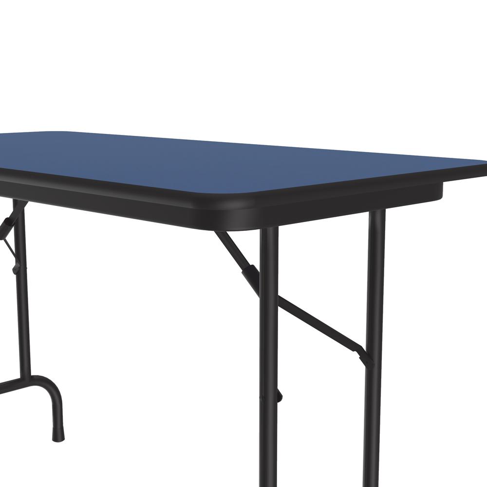 Deluxe High Pressure Top Folding Table 24x48" RECTANGULAR, BLUE BLACK. Picture 6