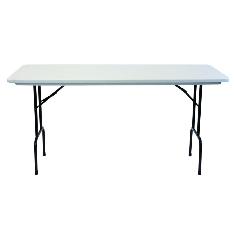 36" Counter Height Commerical Grade Blow-Molded Plastic Folding Table 30x72", RECTANGULAR GRAY GRANITE BLACK. Picture 5