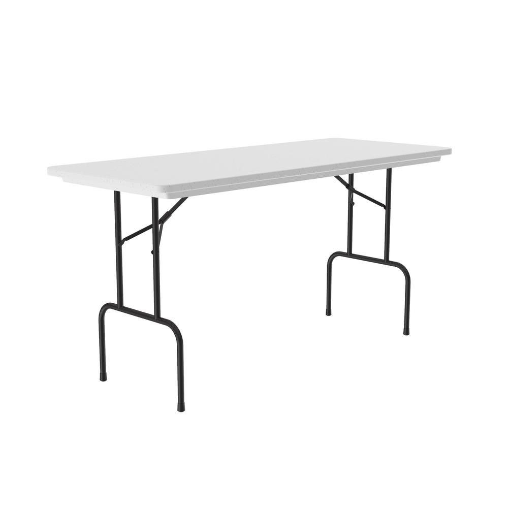 36" Counter Height Commerical Grade Blow-Molded Plastic Folding Table 30x72", RECTANGULAR GRAY GRANITE BLACK. Picture 3