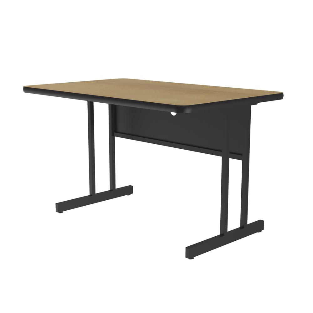 Desk Height  Deluxe HIgh-Pressure Top Computer/Student Desks  30x48", RECTANGULAR, FUSION MAPLE BLACK. The main picture.