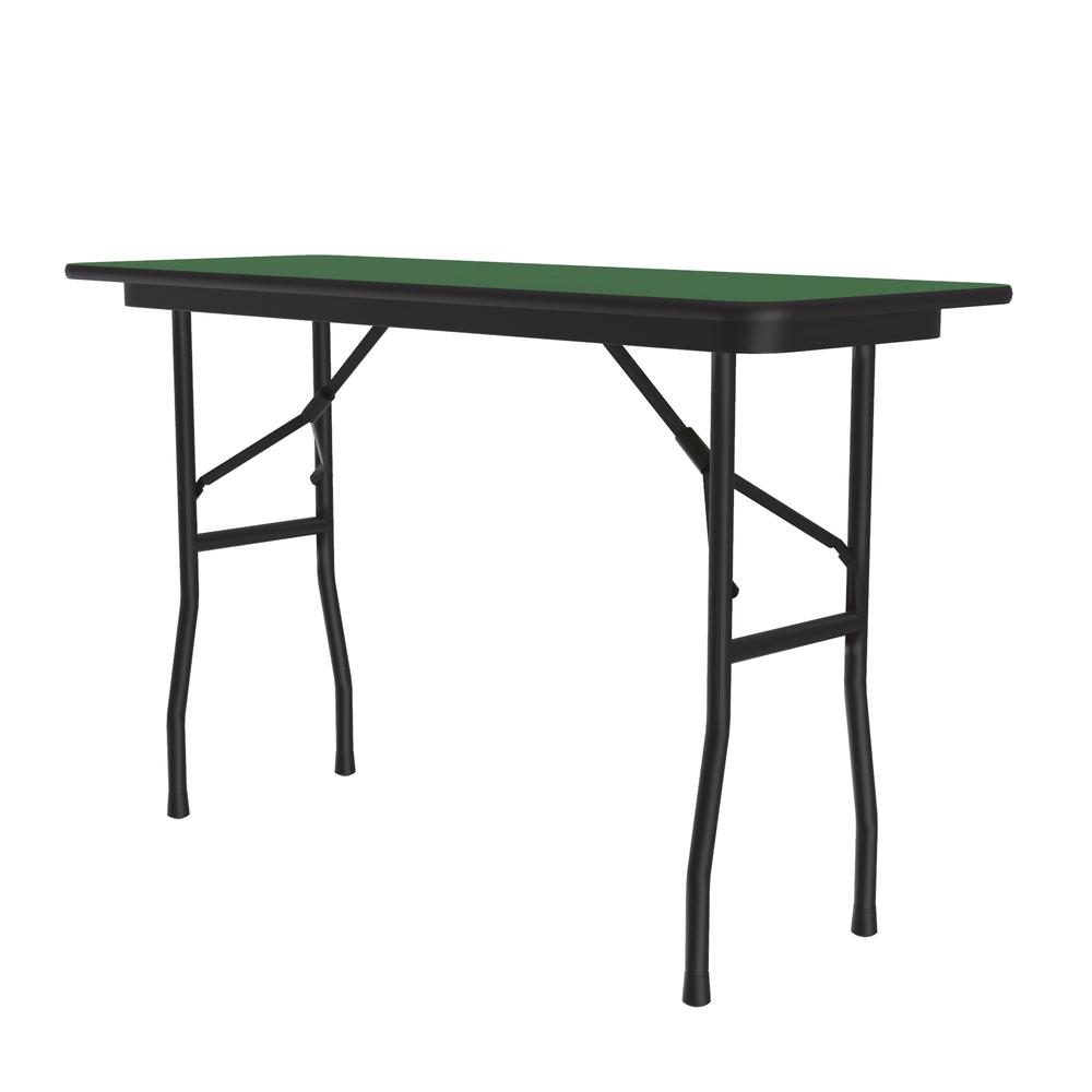 Deluxe High Pressure Top Folding Table, 18x48", RECTANGULAR GREEN BLACK. Picture 2