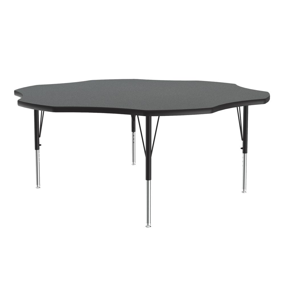 Deluxe High-Pressure Top Activity Tables, 60x60" FLOWER MONTANA GRANITE, BLACK/CHROME. Picture 3