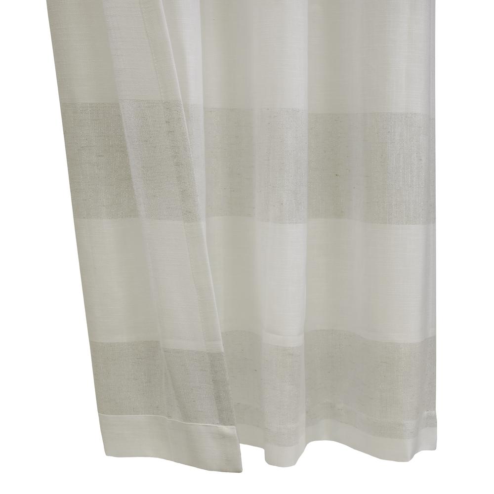 Paraiso Sheer Grommet Curtain Panel 112 x 95 in Ivory Grey. Picture 3