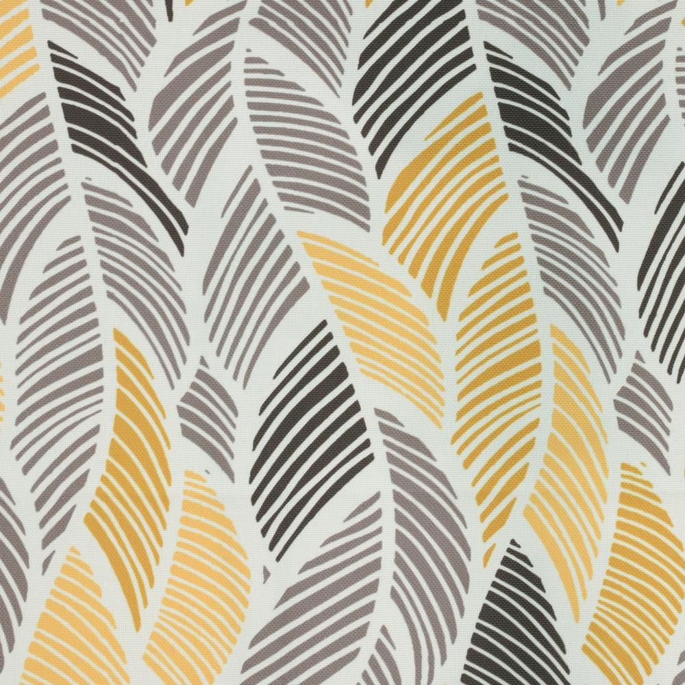 Sunny Citrus Undulating Leaves High Back 20" x 45" in Grey. Picture 3