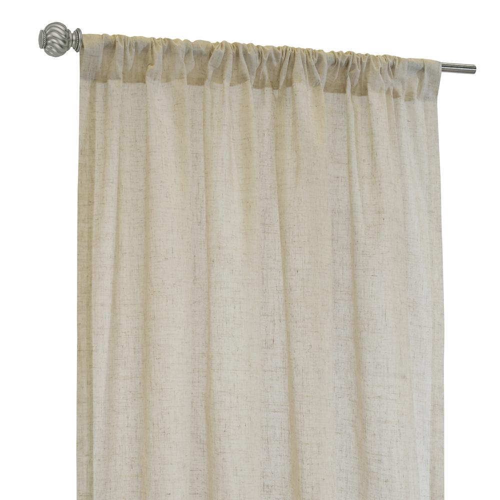 Weathervane Light Filtering Rod Pocket Curtain Panel 50 x 72 in Linen. Picture 2