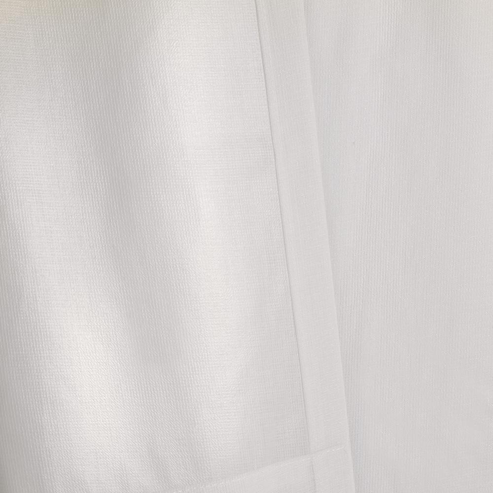 Weathershield Insulated Sheer Rod Pocket Curtain Panel 50 x 72 in White. Picture 6