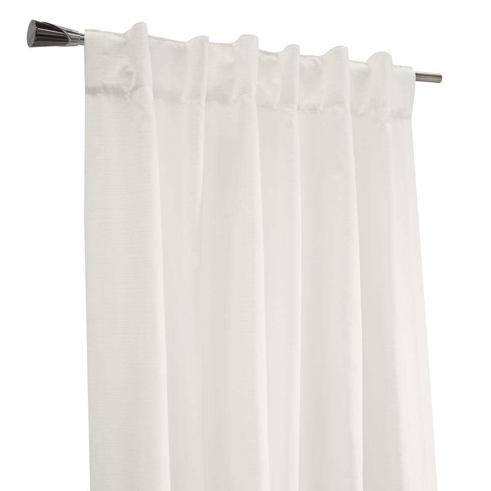 Mulberry Light Filtering Dual Header Curtain Panel 54 x 95 in White. Picture 2