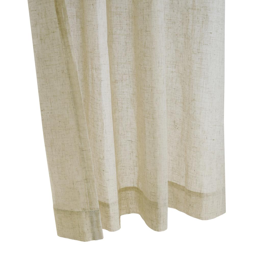 Weathervane Light Filtering Rod Pocket Curtain Panel 50 x 72 in Linen. Picture 3