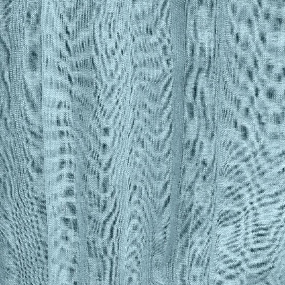 Paloma Sheer Dual Header Curtain Panel 52 x 63 in Blue. Picture 6