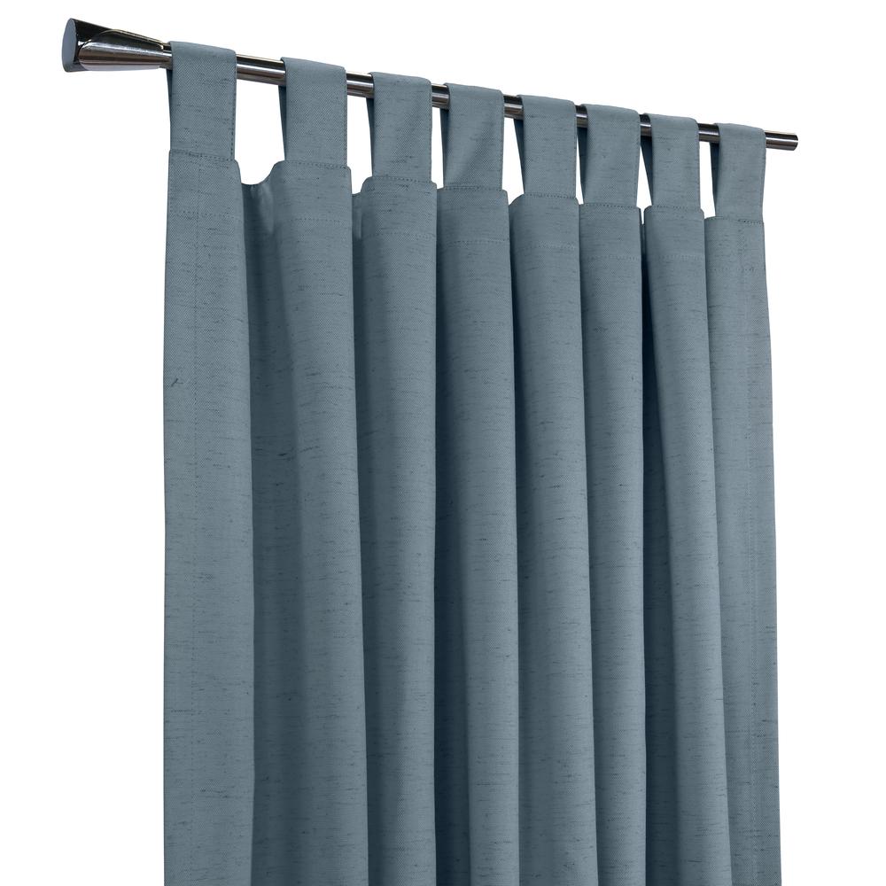 Ventura Blackout Tab Top Curtain Panel Pair each 52 x 84 in Blue. Picture 2