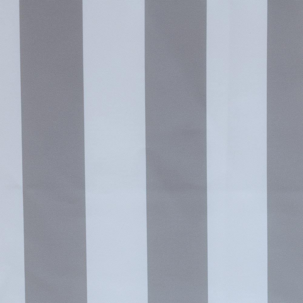 Coastal Stripe Grommet Curtain Panel Window Dressing 50 x 108 in Alloy Grey. Picture 2