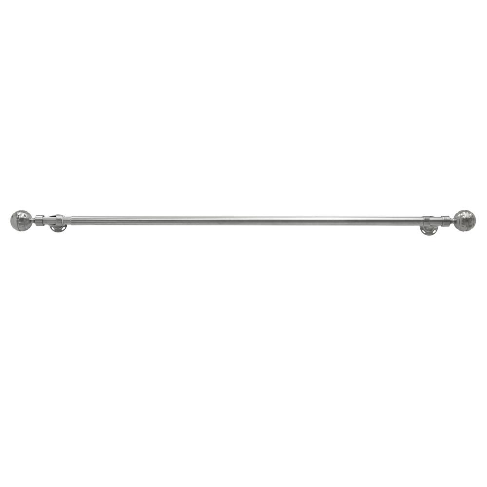 Blackout Curtain Rod Extendable 72 To 144 in Nickel. Picture 1