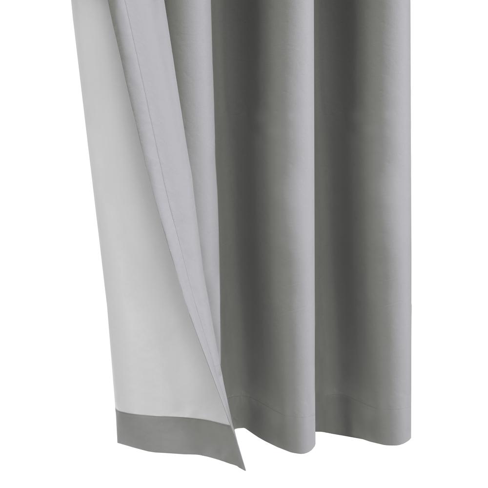 Alpine Blackout Grommet Curtain Panel 52 x 63 in Light Grey. Picture 3