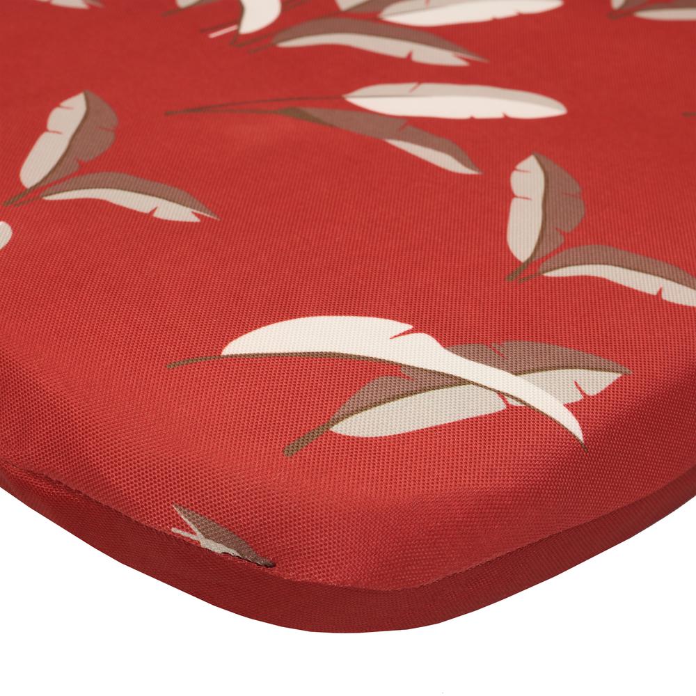 Ruby Red Outdoor Printed High Back Cushion 20 x 45 in Red. Picture 2