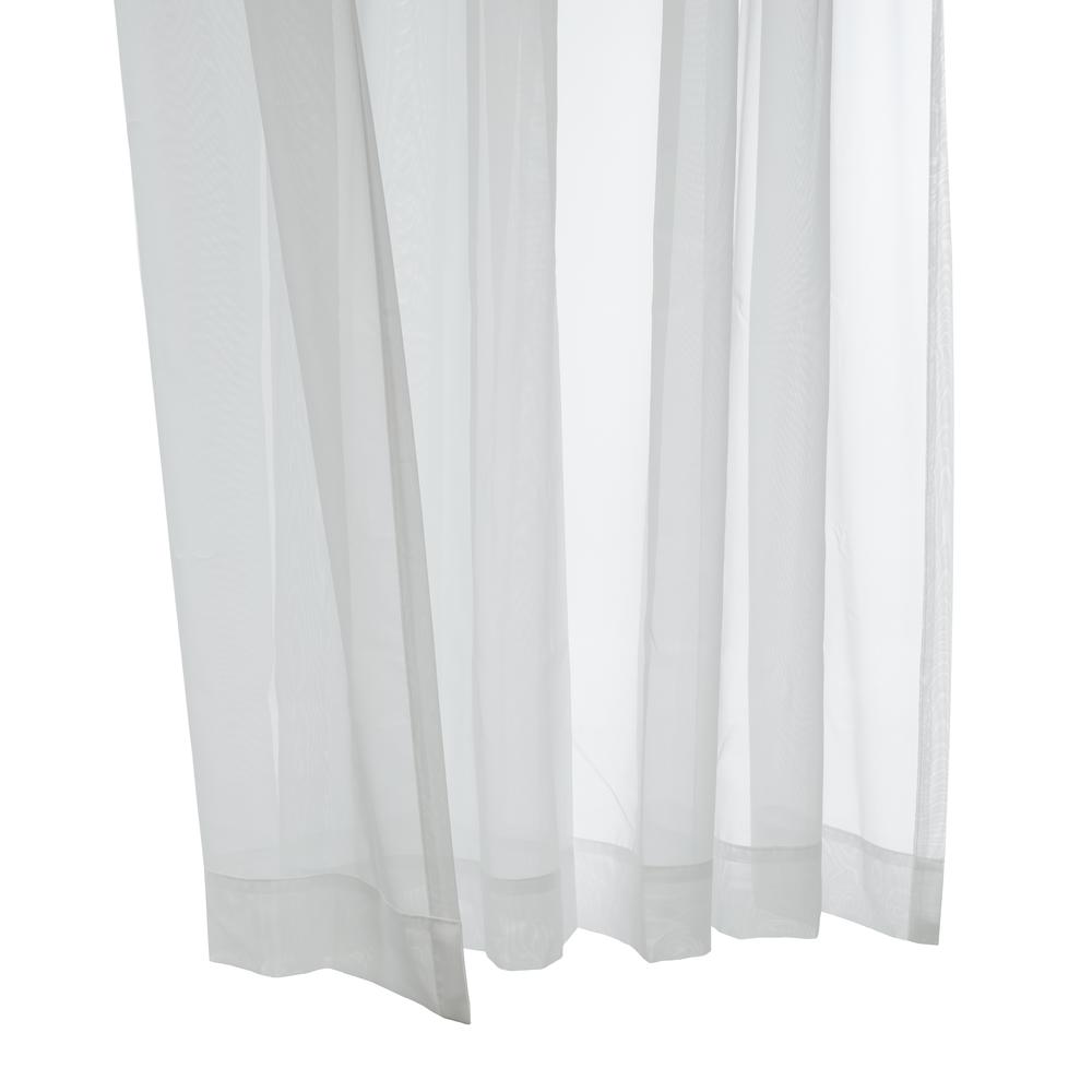 Voile Rhapsody Rod Pocket Curtain Panel Window Dressing 104 x 84 in White. Picture 4