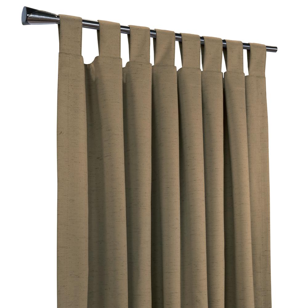 Ventura Blackout Tab Top Curtain Panel Pair each 52 x 84 in Pebble. Picture 2