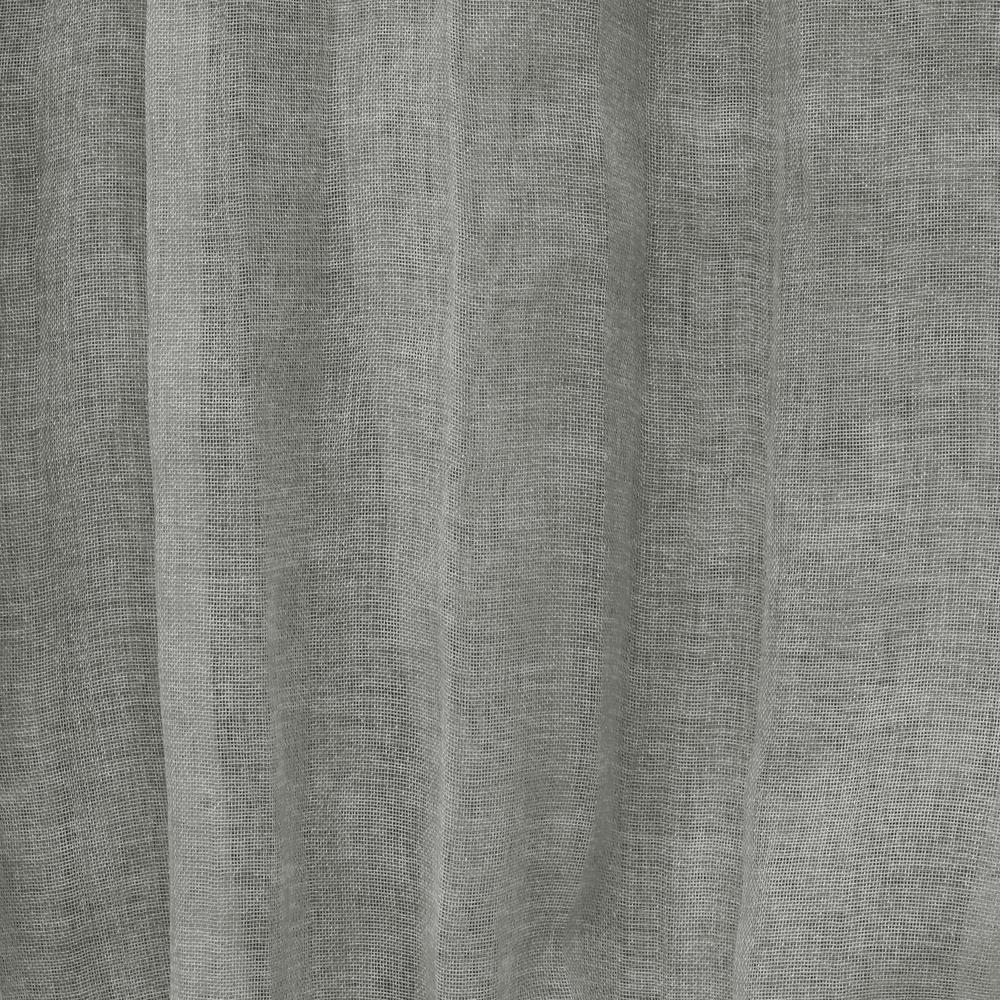 Paloma Sheer Dual Header Curtain Panel 52 x 63 in Grey. Picture 6