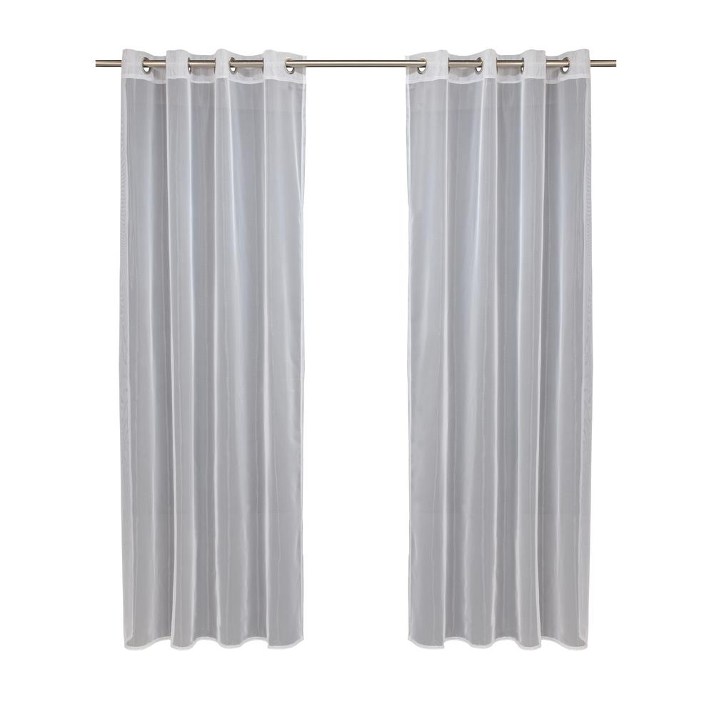 No Se'em Grommet Curtain Panel Window Dressing 50 x 96 in White. Picture 3