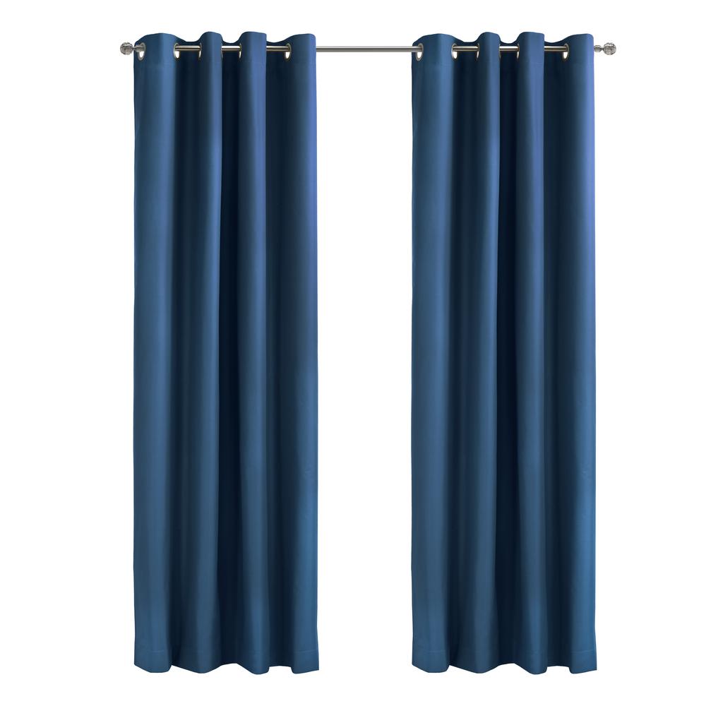 Alpine Blackout Grommet Curtain Panel 52 x 84 in Navy. Picture 1