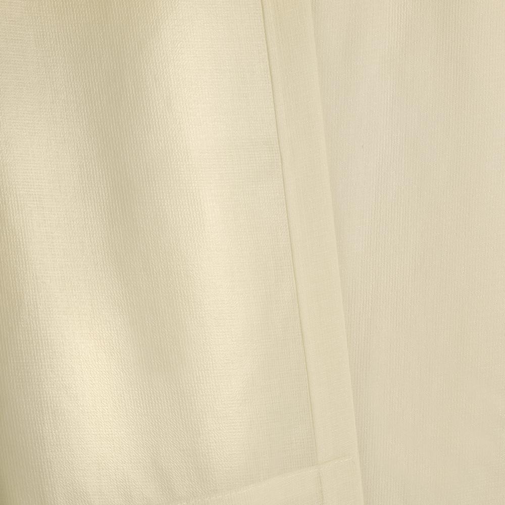 Weathershield Insulated Sheer Rod Pocket Curtain Panel 50 x 84 in Ivory. Picture 6