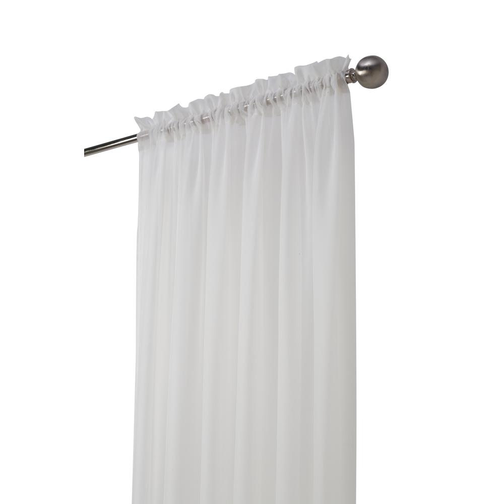 Voile Rhapsody Rod Pocket Curtain Panel Window Dressing 104 x 95 in Shell. Picture 3