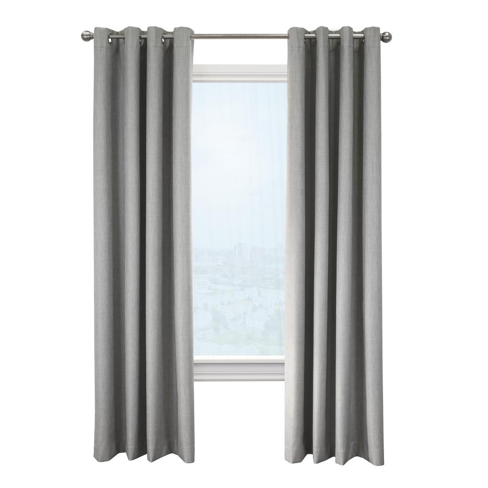Newberry Blackout Grommet Curtain Panel 52 x 84 in Greige. Picture 1