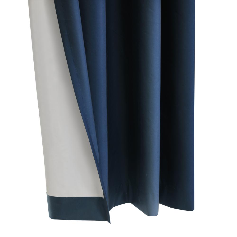 Alpine Blackout Grommet Curtain Panel 52 x 84 in Navy. Picture 3