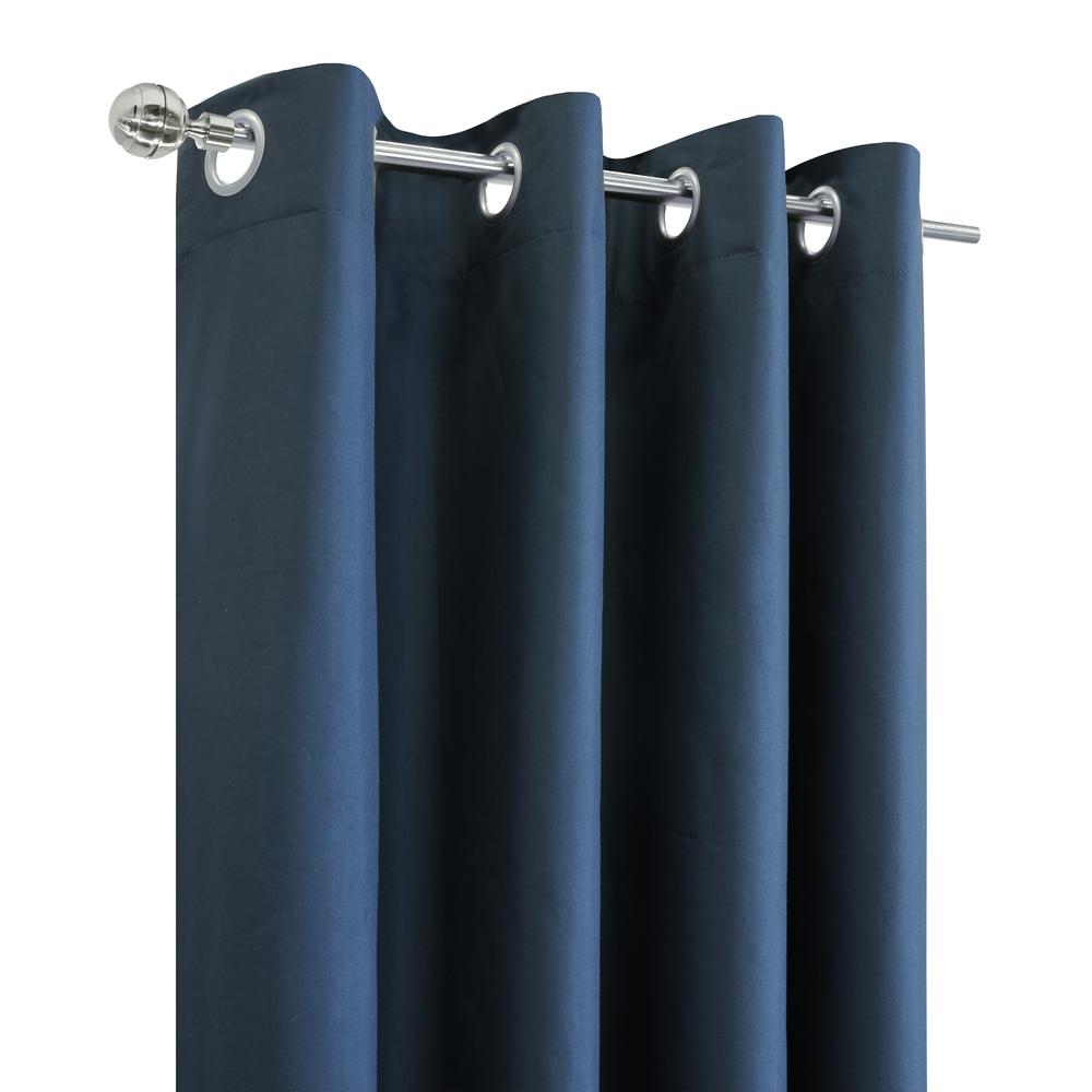 Alpine Blackout Grommet Curtain Panel 52 x 84 in Navy. Picture 2