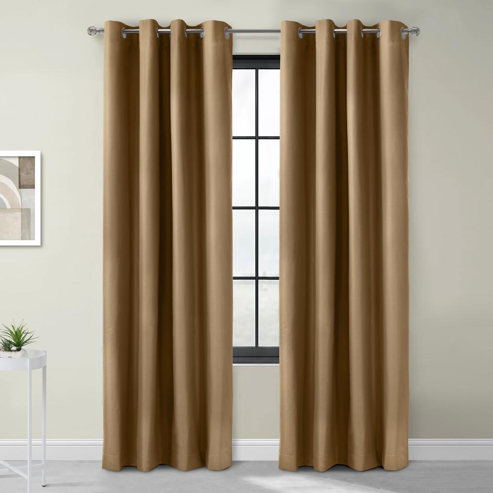 Alpine Blackout Grommet Curtain Panel 52 x 84 in Sand. Picture 5