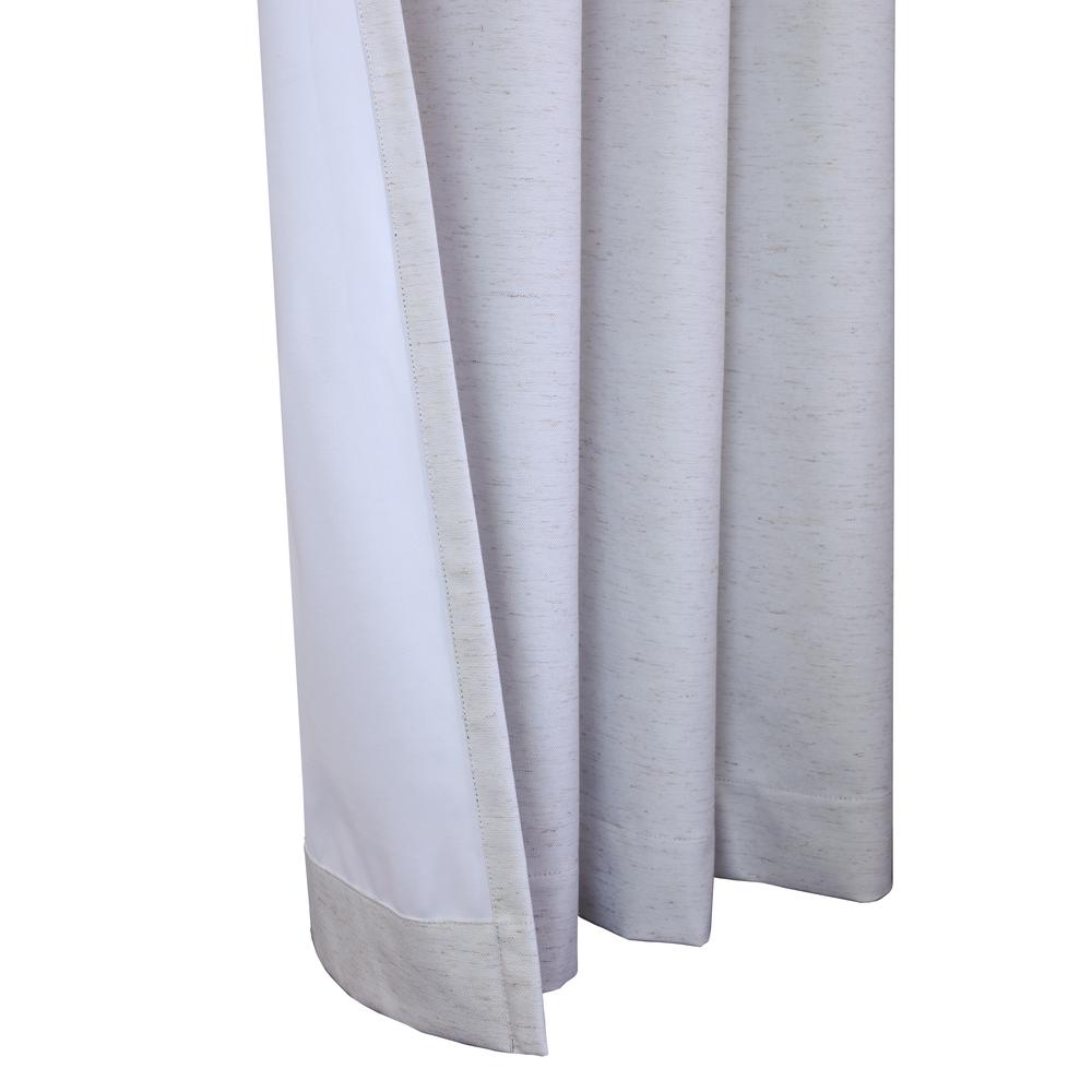 Ventura Blackout Tab Top Curtain Panel Pair each 78 x 84 in White. Picture 3