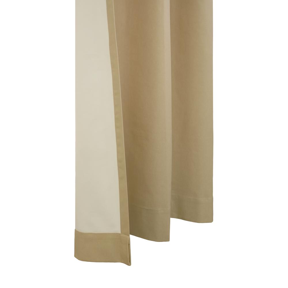 Weathermate Grommet Curtain Wide Panel Pair each 80 x 84 in Khaki. Picture 3