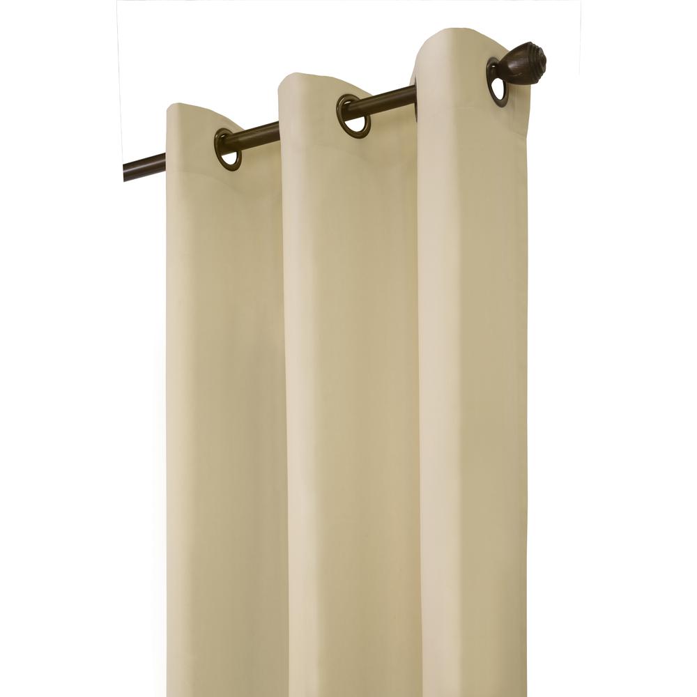 Weathermate Grommet Curtain Wide Panel Pair each 80 x 84 in Natural. Picture 3
