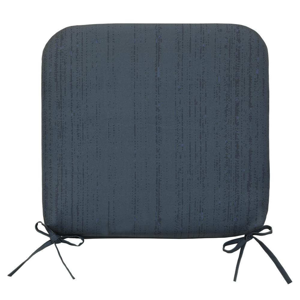 Urban Chic Outdoor Solid Textured Arm Chair Cushion 18 x 19 in Navy. Picture 1