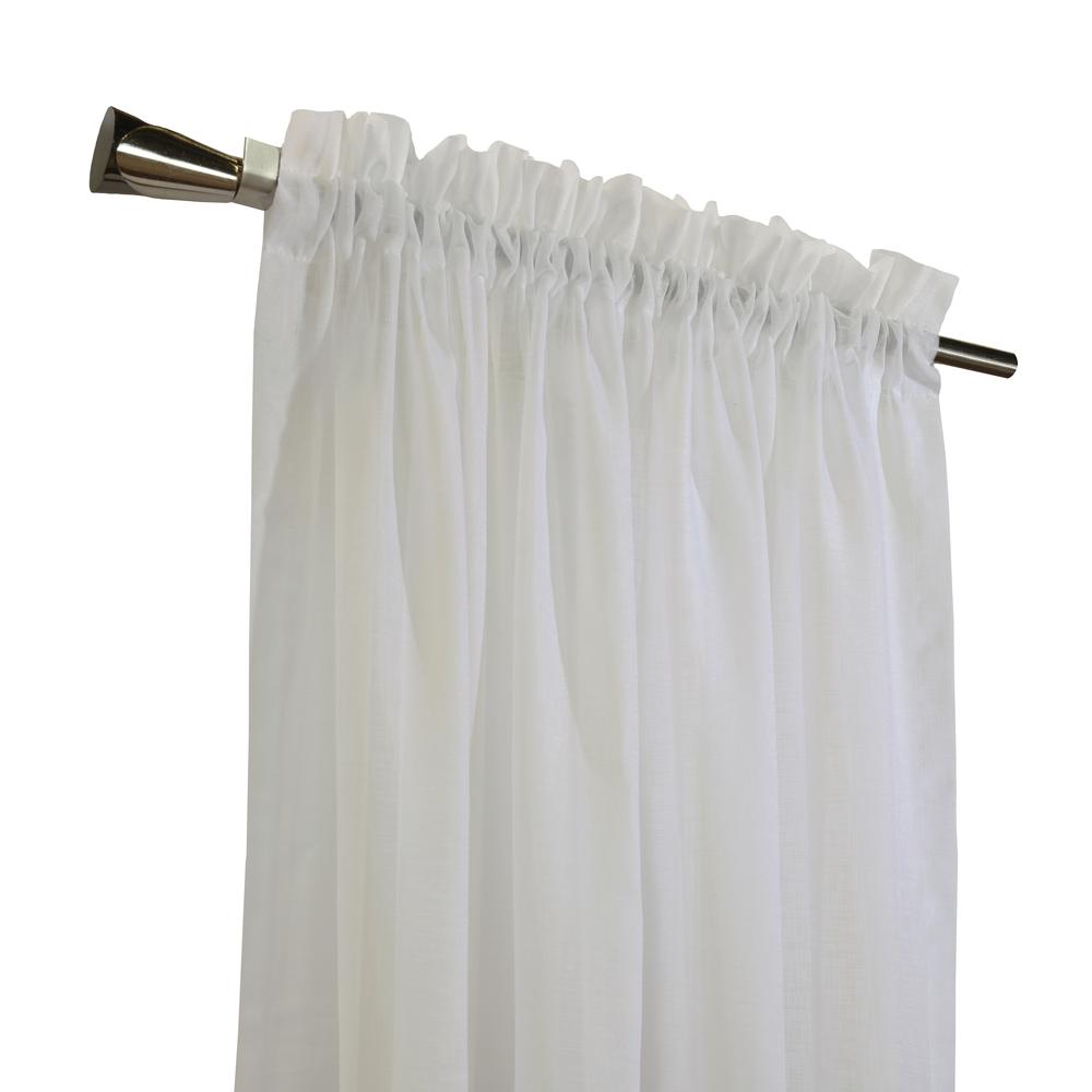 Cote d'Azure Sheer Rod Pocket Curtain Panel 56 x 95 in Ivory. Picture 2