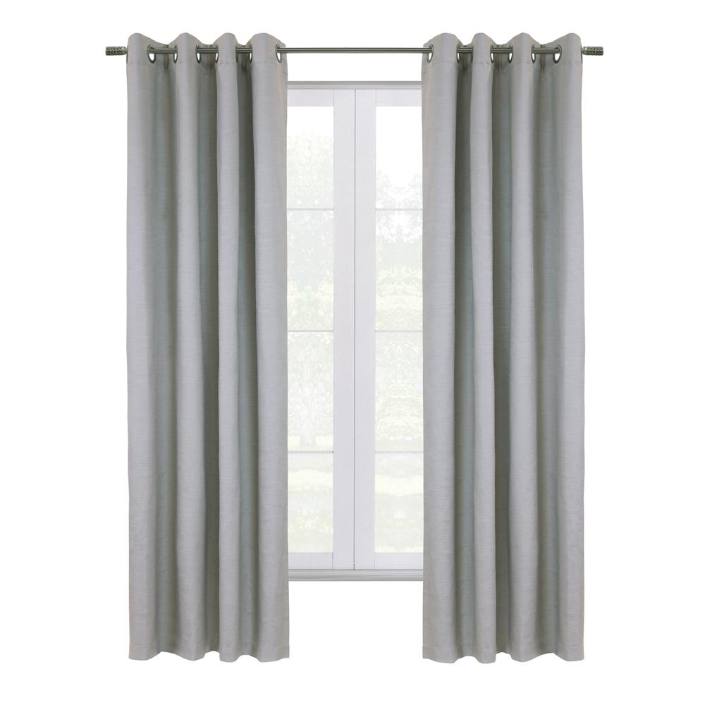 Shadow Blackout Grommet Curtain Panel 52 x 108 in Grey. Picture 1