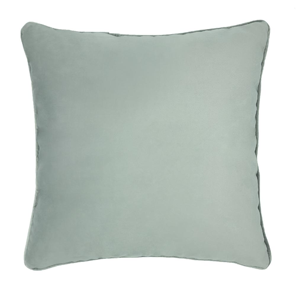 Seren Velvet Decorative Pillow 20 x 20 in Silver. Picture 2
