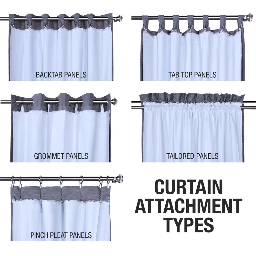 Ultimate Blackout Multi Header Curtain Liner 45 x 113 in White. Picture 2