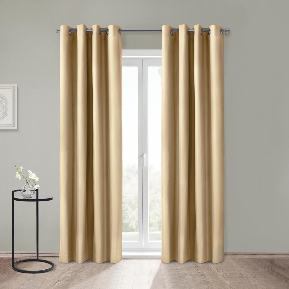 Alpine Blackout Grommet Curtain Panel 52 x 108 in Taupe. Picture 5