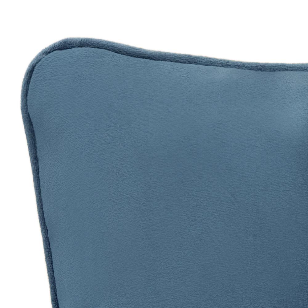 Seren Velvet Decorative Pillow 20 x 20 in Dark Blue. Picture 4
