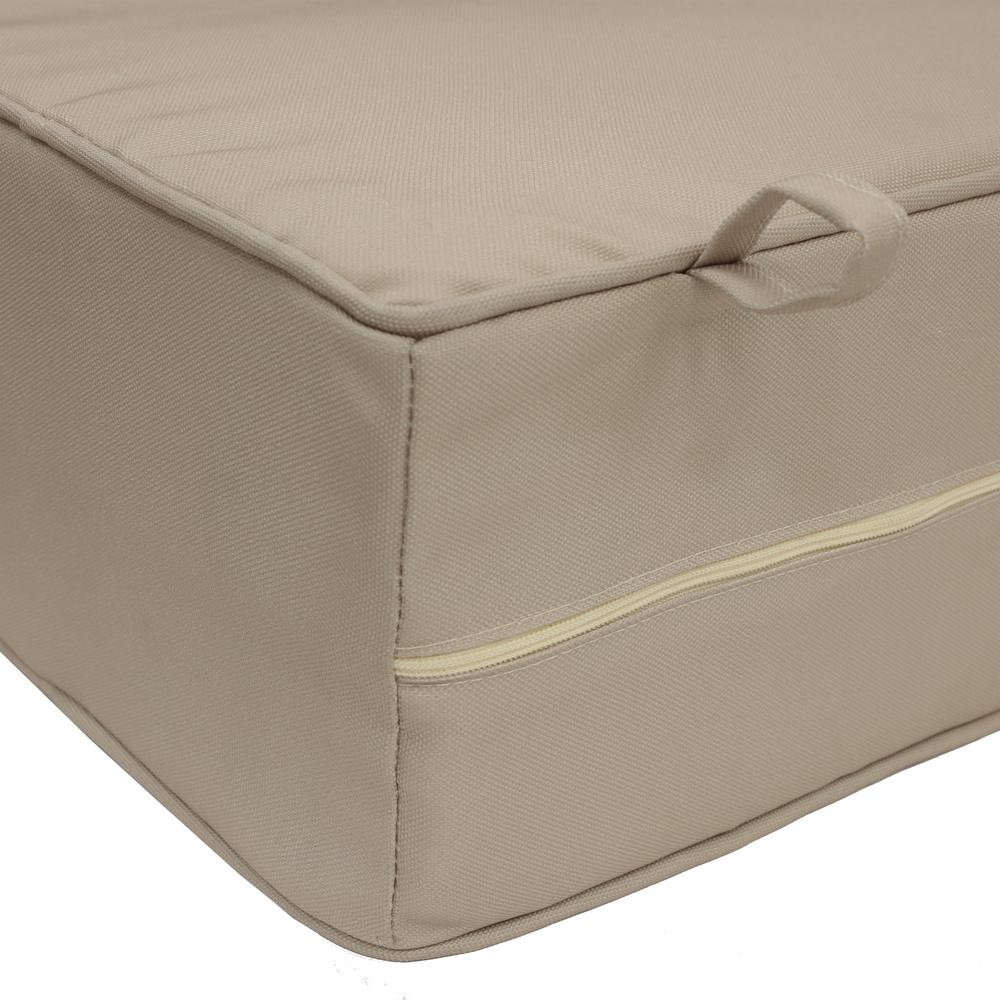 Nature Outdoor Deep Seat Cushion 24 x 24 in Solid Taupe. Picture 3