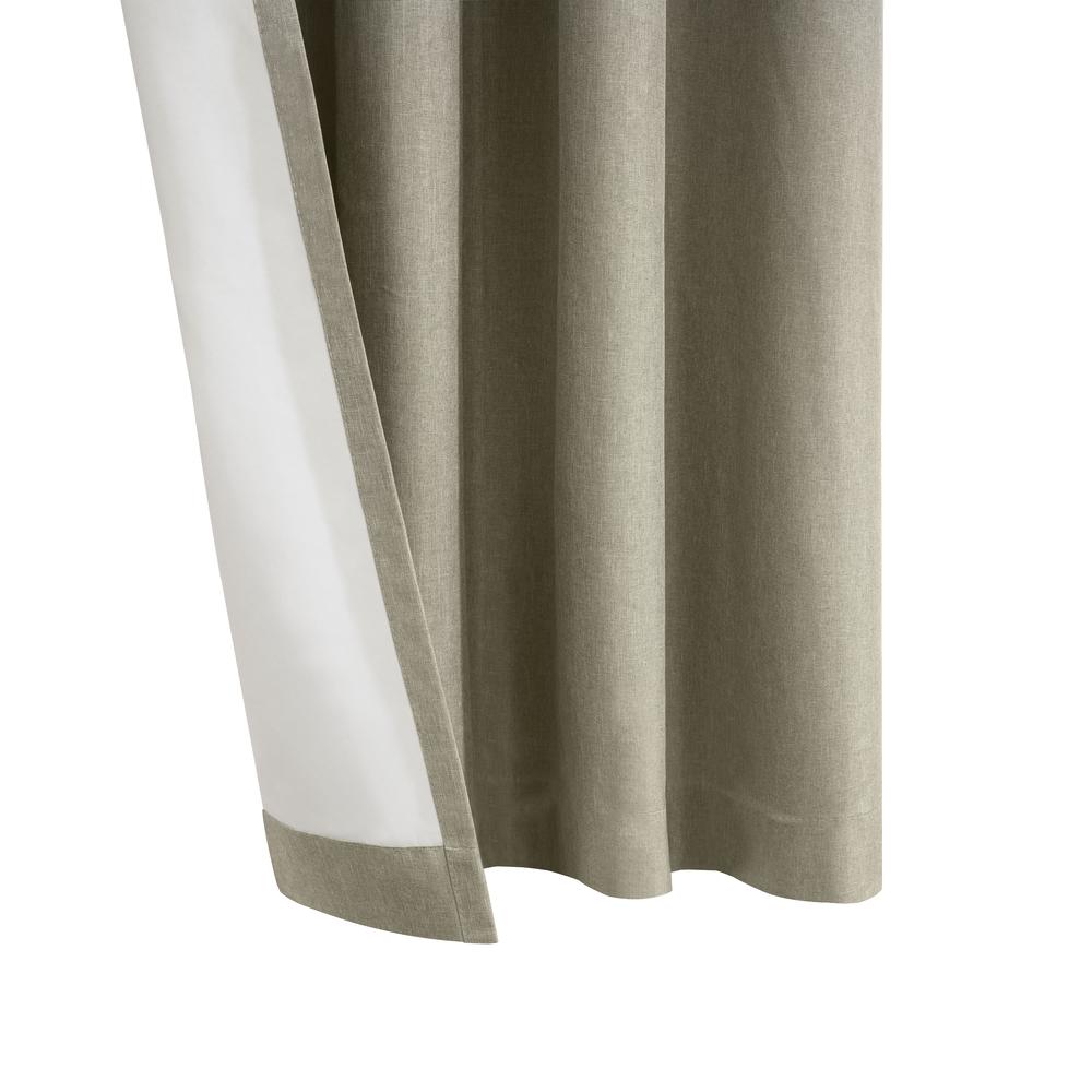 Edison Blackout Grommet Curtain Panel 52 x 108 in Light Grey. Picture 3