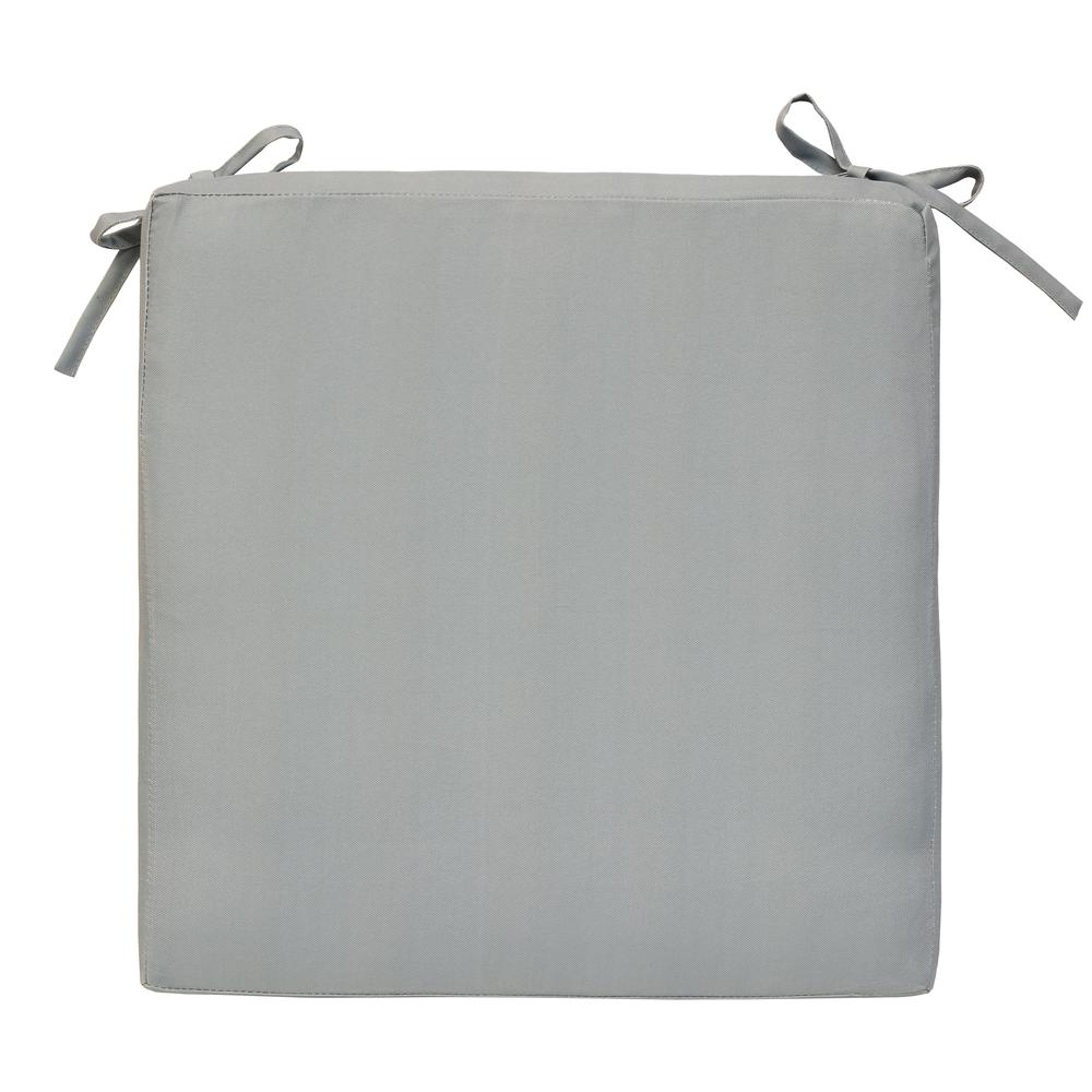 Sunny Citrus Outdoor 2pk Bistro Cushion 17 x 17 in Solid Grey. Picture 1