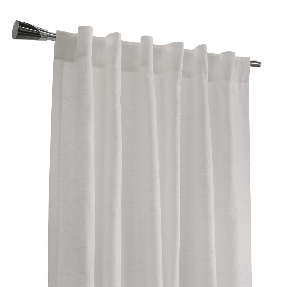 Danbury Light Filtering Dual Header Curtain Panel 52 x 84 in Off-white. Picture 2