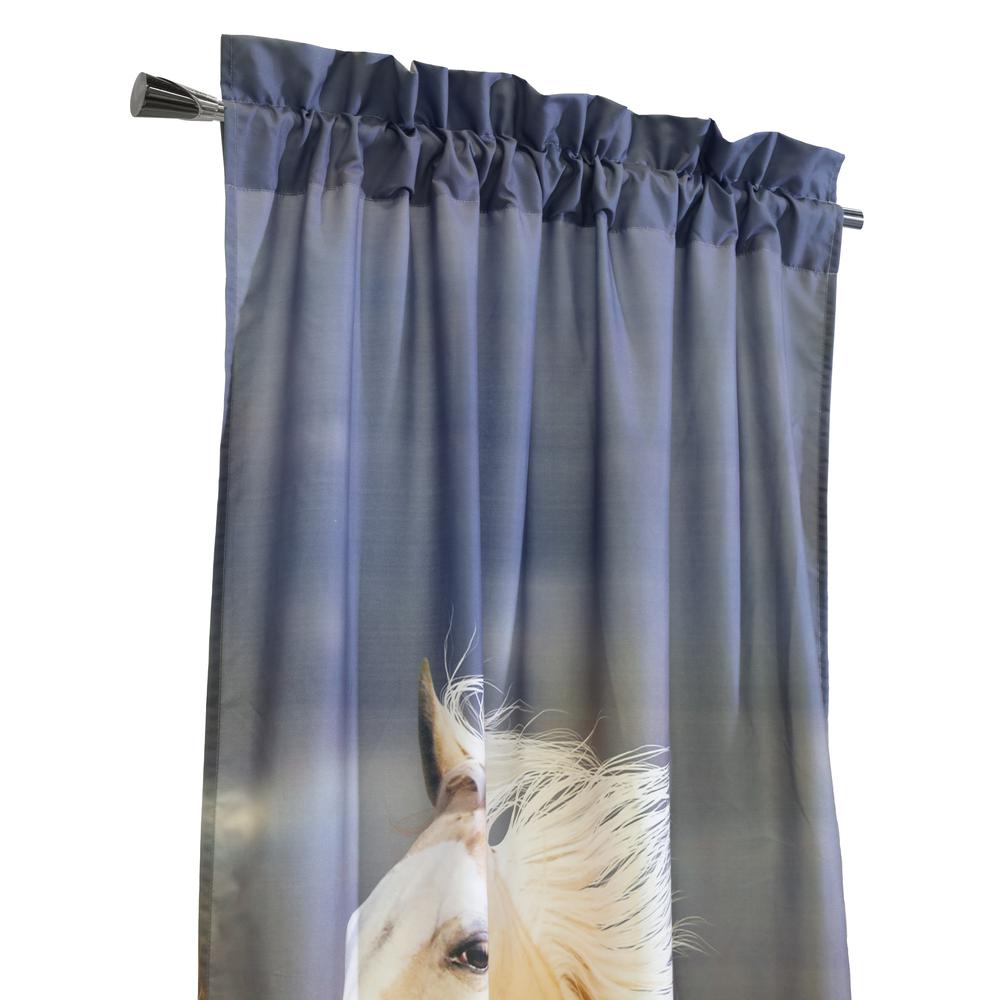 Photo Real Horses Light Filtering Pole Top Curtain Panel Pair each 37 x 84. Picture 4