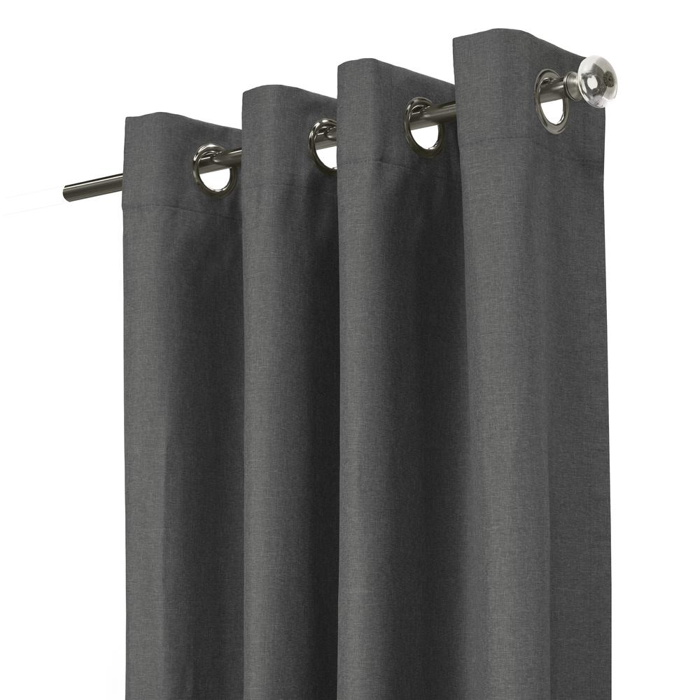 Edison Blackout Grommet Curtain Panel 52 x 108 in Charcoal. Picture 2