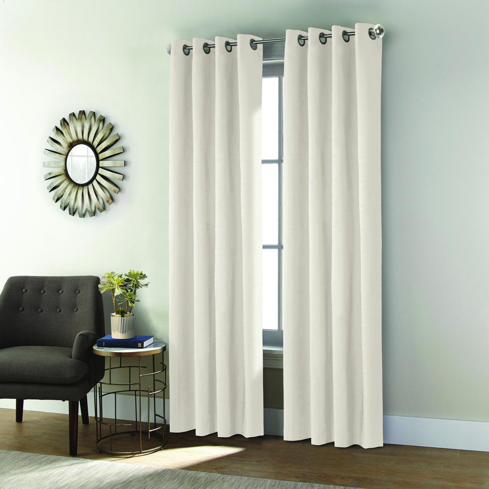 Shadow Blackout Grommet Curtain Panel 52 x 108 in Off-white. Picture 3