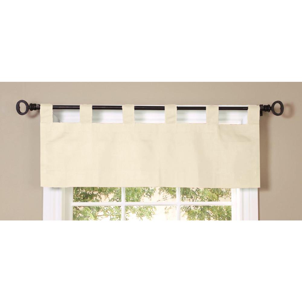 Weathermate Tab Top Valance 40 x 15 in Natural. Picture 3